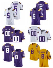 LSU Tigers Football Jersey 5 Jayden Daniels 8 Malik Nabers 7 Kayshon Boutte Micah Baskerville Maillots Josh Williams Perkins Hommes Femmes Jeunes