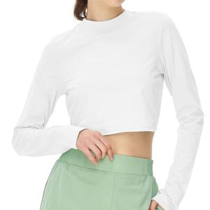 LU-021 Swallowtail Yoga haut à manches longues femmes T-shirt sport confortable respirant Fitness vêtements d'exercice vêtements de sport