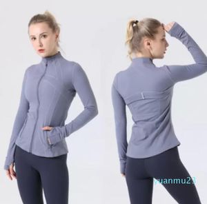 LU-088 2023 jaqueta de yoga feminina definir treino esporte casaco de fitness esportes secagem rápida activewear topo sólido 23 up moletom sportwear