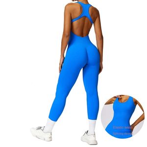 Lu Align Piece Camisetas para hombre Yoga One Dress Back Vestido de una pieza para mujer Ropa de fitness ajustada Primavera INS Popular Gym Monos sin costuras Lemon Sports 2024