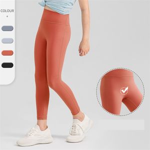 Lu enfants pantalons de Yoga Push Ups Fitness Leggings doux taille haute aligner legging hanche ascenseur élastique t-line pantalons de sport sans couture