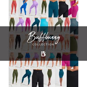 LU LU LEMONS Buffbunny Colección de conjuntos para mujer Sin costuras Fiess Yoga Pantalones de entrenamiento de alta calidad Pantalones cortos deportivos Bunny Butt Gym Legging