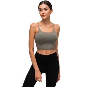 lu Sports Yoga Bra ll Canotte Canotta Crop Top Donna con palestra Backless Sexy Fitness Cami Casual Summer C5238 LL900