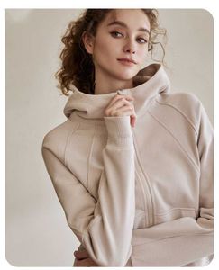 Lu Yoga automne et hiver nouveau sweat à capuche zippé pour femme veste de sport décontractée pull vêtements de jogging pour femme veste de yoga LL-8853 Veuillez vérifier le tableau des tailles pour acheter