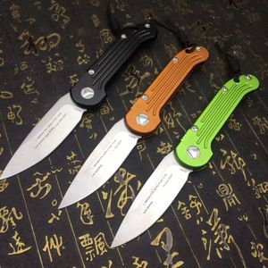 LUDT 135 Cuchillo plegable automático D2 Blade 6061-T6 Mango de aluminio Campos para acampar Pocket EDC Tácticas Auto Tácticas