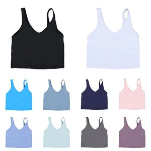 lulus lemon LU-01Align Women's Crop Top Gym Clothing For Fitness Female Underwear Yoga Clothes For Girls Sportswear Woman Bodice Sports Bras lingerie and bralette