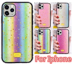 Lumineux Coupes de paillettes bling luxueuses couvrent les couvercles de dos en diamant pour iPhone 14 13 11 12 Pro 6 7 8 Plus x xr xs max