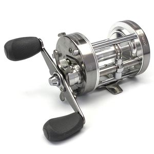 LumiParty 60# Drum Fishing Reel Metal Smooth Hardness Gear Trolling Boat Fishing Wheel Vessel Right/Left Handed Ice Fishing Reel