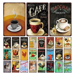 Delicioso Café Comida Rápida Placa De Pintura De Metal Placa Pintura Retro Cartel De Chapa De Hierro Imagen De Arte De Pared Para Cafetería Comedor Tiendas Decoración 30X20cm W03