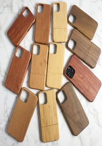 Case de bois de luxe 100 pour iPhone 12 Pro Max 12 mini smartphone Bamboo Bamboo Hard Couvercle en bois Frame d'amortisseur Shell 4238050