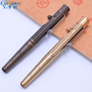 Stylo à bille stylo à bille en métal stylo à bille tige pressée stylo à bille cuivre pistolet boulon papeterie pour cadeaux scolaires P515