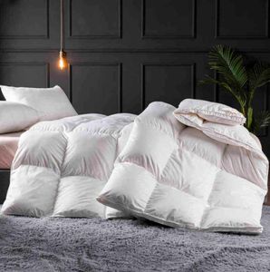 Couche de literie de luxe INSERT GOOSE BLANCHE AUTOUR ALLE Saison chaude matelassée Couette Twin Full Queen Size2937524