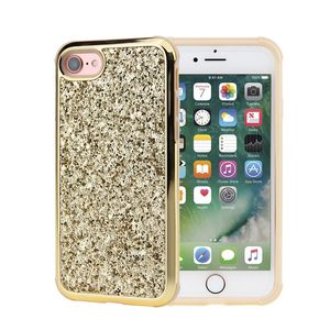 Funda protectora de parachoques cromado a prueba de golpes de TPU + PC brillante de lujo para iPhone 11/Samsung S10/S10plus/S10Lite/A10e/A20/A30/A50/NOTE10/NOTE10P