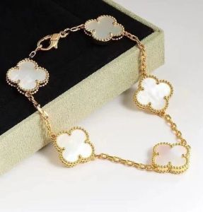 Bracelet de luxe 15 mm Van Clover Bracelets For Women Designer Jewelry Bangle 18K Gold Mens Mother of Pearl Bracelet