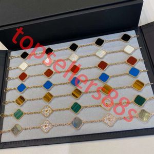 Bracelet de luxe 4four feuilles de trèfle bracelets pour les hommes de créateurs femmes bijoux plaque d'or diamant collier chaîne de petite amie de petite amie