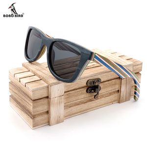Marque de luxe 100% Nature en bois couleur rayure cadre lunettes de soleil femmes homme polarisé Steampunk lunettes de soleil livraison directe OEM 2017