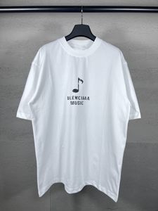 Marque de luxe Bale Music Logo imprimé surdimensionné nc imprimé T-shirts ia unisexe T-shirts amples