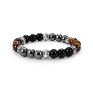 Design de luxe Cool hommes et femmes bijoux d'amitié de haute qualité à la main en pierre naturelle 8 MM perles Bracelet