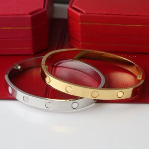 Bracelet de marque de luxe femmes hommes bijoux de créateur bracelet à ongles or argent rose amoureux couples unisexe fête 18 carats plaqué or en acier inoxydable diamant bracelet