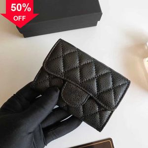 Sac à main de marque de luxe Portefeuille petit paquet de cartes de parfum rouge avec le même porte-monnaie dames portefeuille multi-cartes caviar arbule fabricants ventes directes