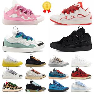 Lanvin Shoes Lavins Womens Designer Shoes Woman Luxury Brand Curb Sneakers All Black Pink Grey Green Yellow【Code ：L】Red Blue White Mens Lavina Trainers Outdoor