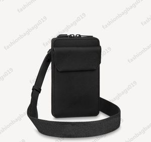 Sacs à bandoulière de marque de luxe M57089 Aerogram Man pochette pour téléphone Mini sacs d'argent Porte-cartes en cuir de veau grainé Porte-monnaie Rabats d'épaule Porte-monnaie sans main Portefeuille ded