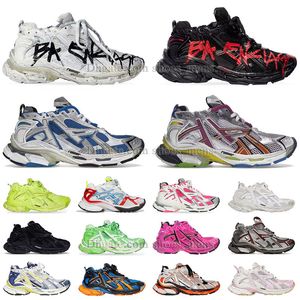 Marque de luxe Track Runners 7.0 Hommes Designer Chaussures Femmes Balenciha Runner 7.5 Graffiti Blanc Bleu Orange Noir Multicolore Hommes Chaussures Baskets Grande Taille 12 46 Baskets