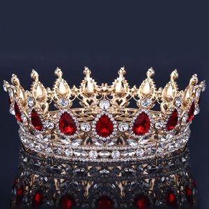 Corona nupcial de lujo Tocados Cristales de diamantes de imitación Boda real Coronas Princesa Cristal Accesorios para el cabello Fiesta de cumpleaños Tiaras Quinceaner Sweet 16