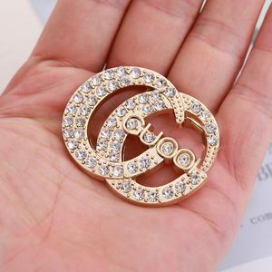 Broches de luxe broche de créateur lettre G broches plaquées or 18 carats pour fête de mariage femmes bijoux accessoires