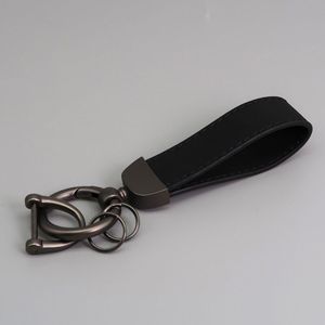 Porte-clés de voiture de luxe en cuir véritable, boucle de couleur Pure, accessoires de voiture, cadeau