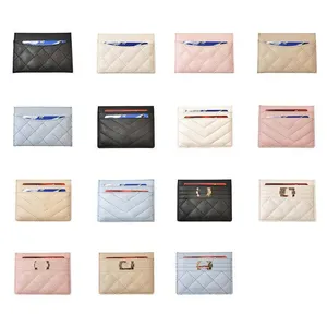 Cartes de luxe Holdants de cartes en cuir haut en cuir sacs de cartes de couche pour unisexe Multifonction Coin Purse Purse 15 Style Quality en cuir Y C Marque sans boîte expédiée rapide