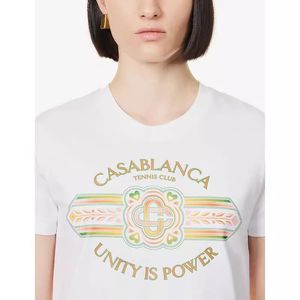 Luxury Casa Blanca Tshirt Men S Women Designer T-shirts Short Fashion Summer Casual With Brand Letter Designers de haute qualité T-shirt