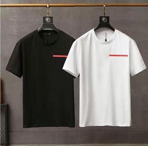 Casual de lujo para hombre camiseta nuevo desgaste de manga corta 100% algodón alta calidad al por mayor tamaño blanco y negro M ~ 2xl 00