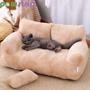 Luxury Cat Bed Super Soft Warm Pet Sofa for Small Dogs Cats Detachable Washable Non-slip Kitten Puppy Sleeping Bed Pet Supplies 240226