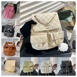 Luxury cc hobo Backpack school bag Womens mens Genuine Leather chain bucket back packs Clutch Designer Bags handbag fashion bookbags Shoulder Bag chaneled bag