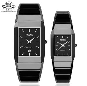 Luxury Ceramic Square Watches for Women Mens Couple Horloges Black Men039 Women039s Quartz wristswarchs imperméable Ladies Man4396117