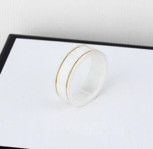 Luxury Ceramics Gold Ring For Women Men Designer Ring Mens Bands Band G Letter Black White Couple039s Jewelry Anniversary Gift4655771