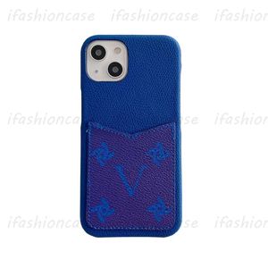 Cas de téléphone portable de modèle de contrôle de luxe pour IPhone 14 Pro Max Plus 13 12 11 XS XR 8 7 cas de fleurs de marque de concepteur couverture bleue 5 styles haut