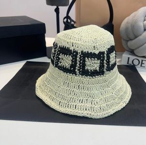 Sombrero de cubo de ganchillo de lujo para mujer, sombrero de sol de paja de playa de verano de diseñador, gorras de sombrilla de moda, gorro plegable para mujer, sombreros de punto transpirables, sombrero de pescador