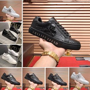 Marca de diseñador de lujo Philipp Zapatos para hombre Skull Top PP Caminar Cuero Cuero de vaca Hombre Deportes Casual Moda Zapato Zapatillas us11 Alta calidad