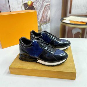 Chaussures décontractées de concepteur de luxe Nouvelle baskette en fuite pour hommes, chaussures éclipse en noir de meilleure qualité en cuir de meilleure qualité couture bleue