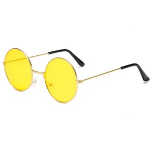 Lunettes de soleil classiques de luxe de mode hommes et femmes lunettes de soleil rondes tendance éblouissante monture ronde lentilles colorées lunettes de protection UV400