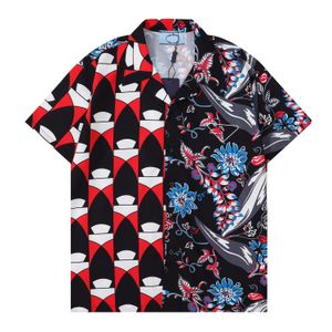 Diseñador de lujo Camisas casuales para hombres Camisas de vestir para hombres Camisas de bolos de poliéster de moda de alta calidad Hombre Mujer Estampado floral Beach Hawaii Camisas M-3XL