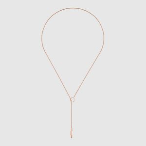 Collier de luxe de luxe pour femmes, couple en acier inoxydable, rond, or rose, chaîne, bijoux, cadeau, petite amie, accessoires, vente en gros