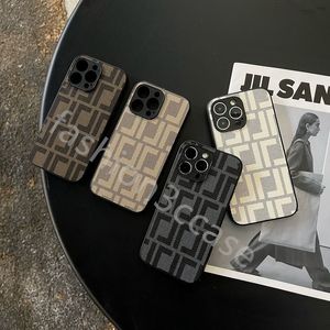 Capa de telefone de designer de luxo iPhone 15 14 plus 12 11 13 Pro max MINI 7 8 xr xs xsmax Moda F Proteção de lente de impressão para ambos os sexos