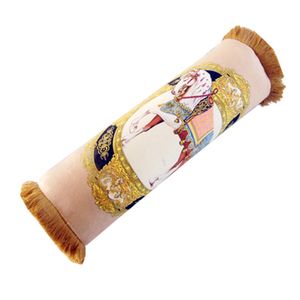 Almohada de diseño de lujo Cojín lumbar cilíndrico en forma de caramelo con borlas de estilo europeo y americano Muebles para el hogar 15 * 50 cm regalos de decoración opcional multicolor