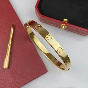 Diseñador de lujo pulsera de tornillo moda mujer brazalete pulsera pequeña muñeca acero inoxidable 316L chapado en oro de 18 quilates joyería no empañar hombres amante regalo para fiesta boda