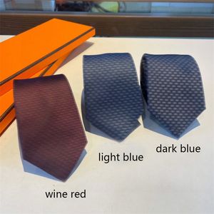 Corbatas de seda de diseñador de lujo para hombre, colección de corbata fantasma, traje de negocios, corbatas de seda azul, accesorio clásico y atractivo con caja