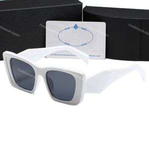 Gafas de sol de diseñador de lujo gafas de sol de ciclismo lunetas gafas de sol blancas Gafas rectangulares de moda Cool Triangle Outdoor Fashion Hip Hop Gafas de sol para regalo