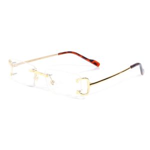 Mens Vintage Anti Blue Light Lunettes Métal C LOGO Cadre Lunettes de prescription personnalisées Verres clairs Lunettes de vue Couleur de la mode Été pare-soleil Lunettes de soleil pour femmes